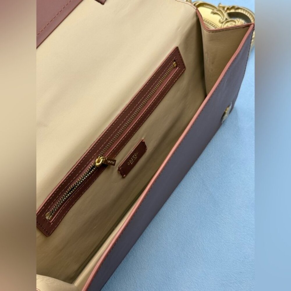 🆕 OROTON 🧿 NWOT Evelyn Baguette Bag, Rustic Brown - Picture 9 of 16
